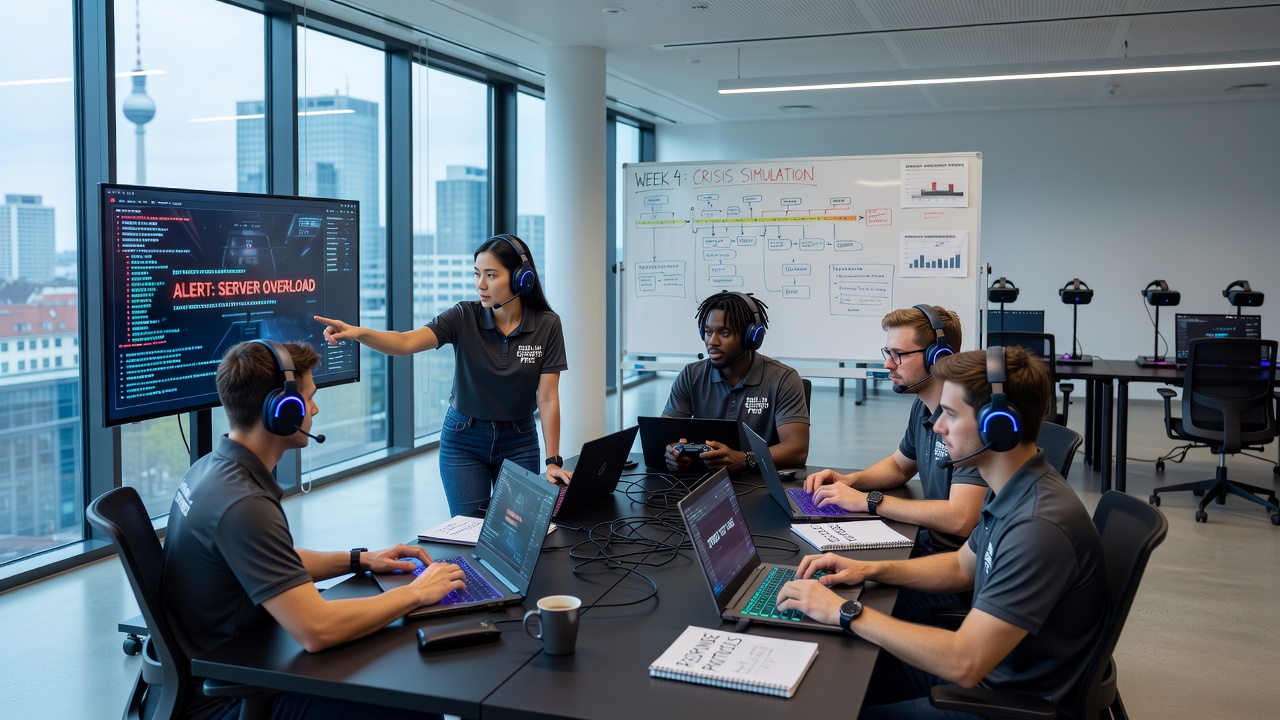 Casino staff participating in simulation exercises for high-stakes gaming scenarios in Berlin